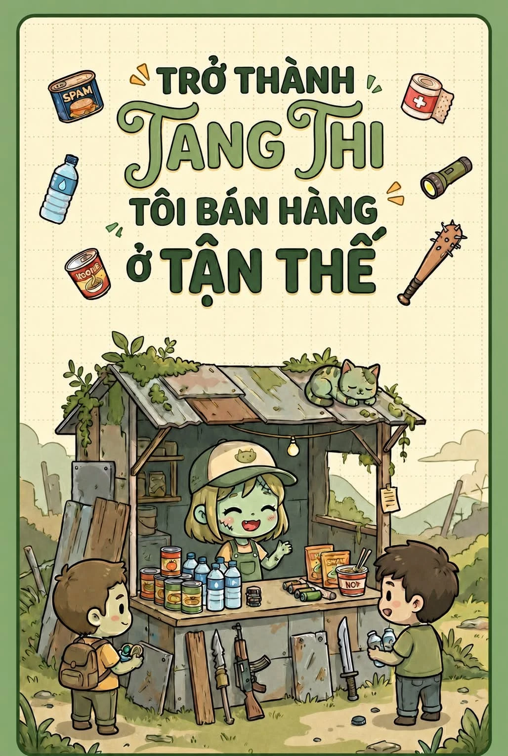 Bìa truyện Trở Thành Tang Thi Tôi Bán Hàng Ở Tận Thế