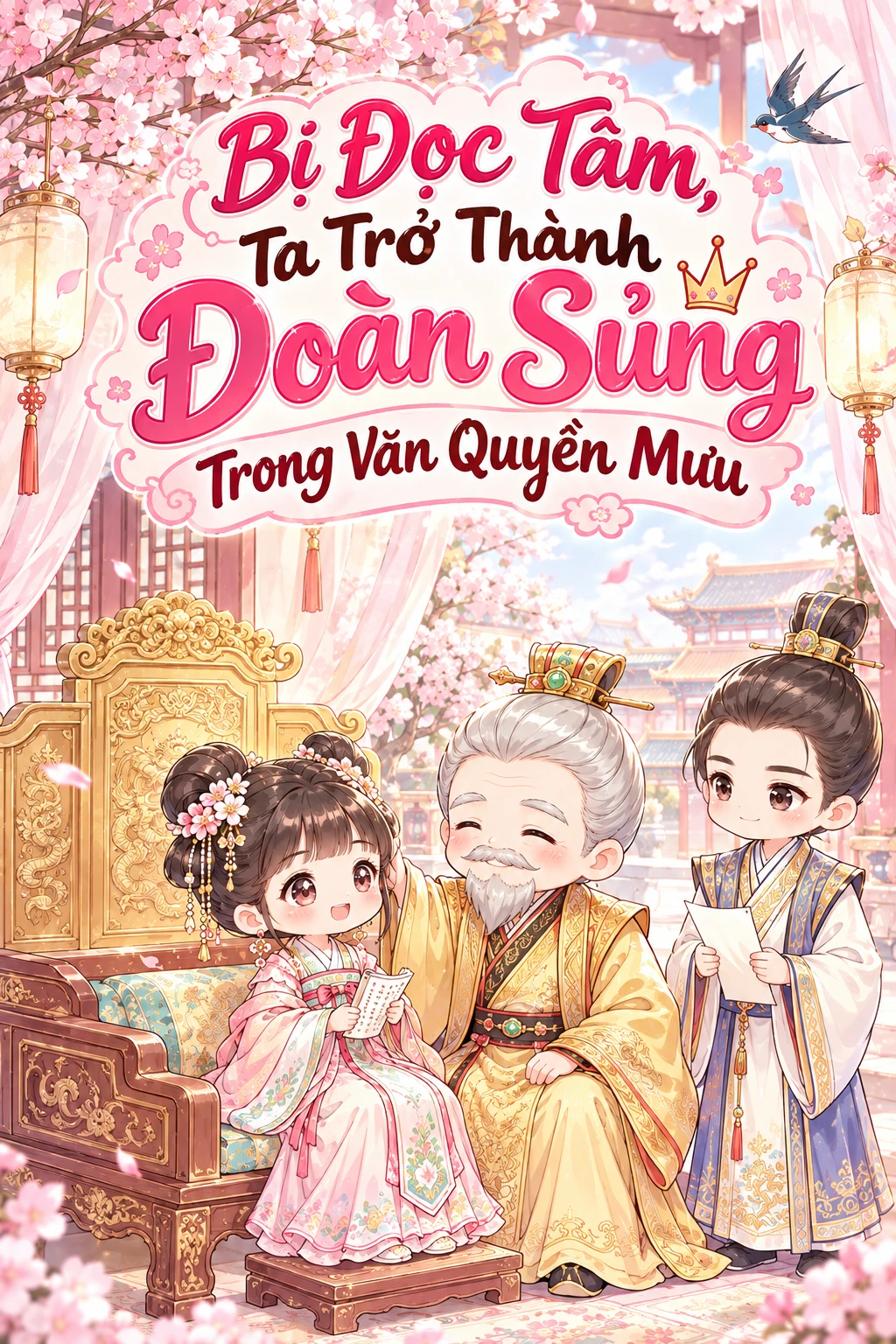 Bìa truyện Bị Đọc Tâm, Ta Trở Thành Đoàn Sủng Trong Văn Quyền Mưu